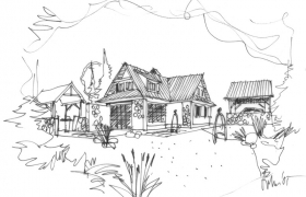 Prvá skica domu…