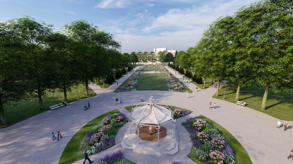 Mestský park Banská Bystrica - súťažný návrh